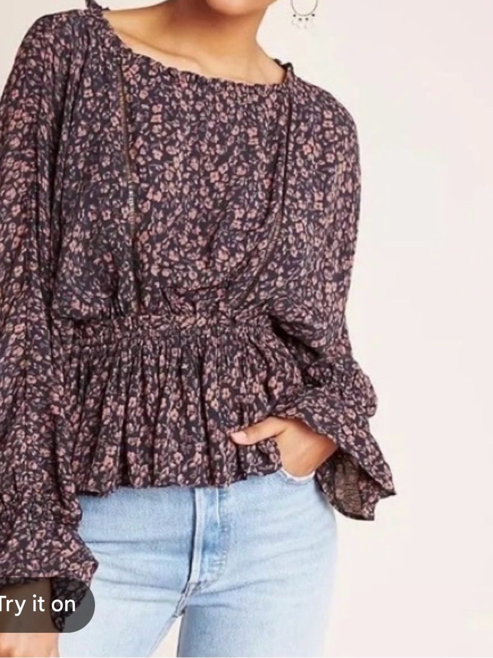 Anthro Nichola Peplum Blouse